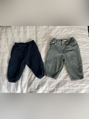 Zara Navy Sweatpants & Zara Olive Green Jeans Set